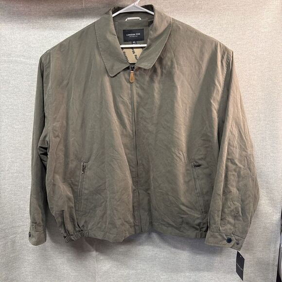 London Fog Golf Jacket (Size: 4XL) Olive Zip-Front L45500X‎ (NWT), Very Nice - Picture 1 of 16